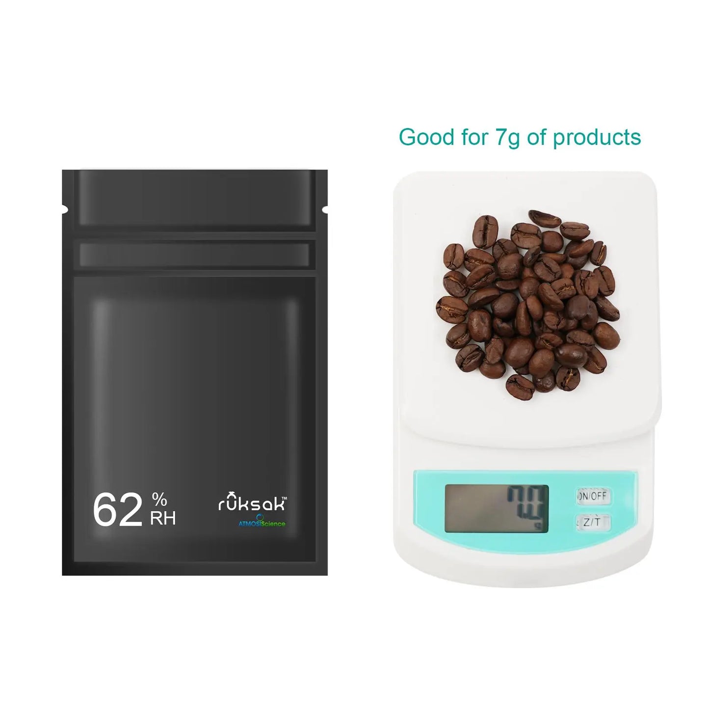 AtmosiScience - Ruksak™ RH 62% 双方向湿度コントロールバッグ(7g対応 | 1個)