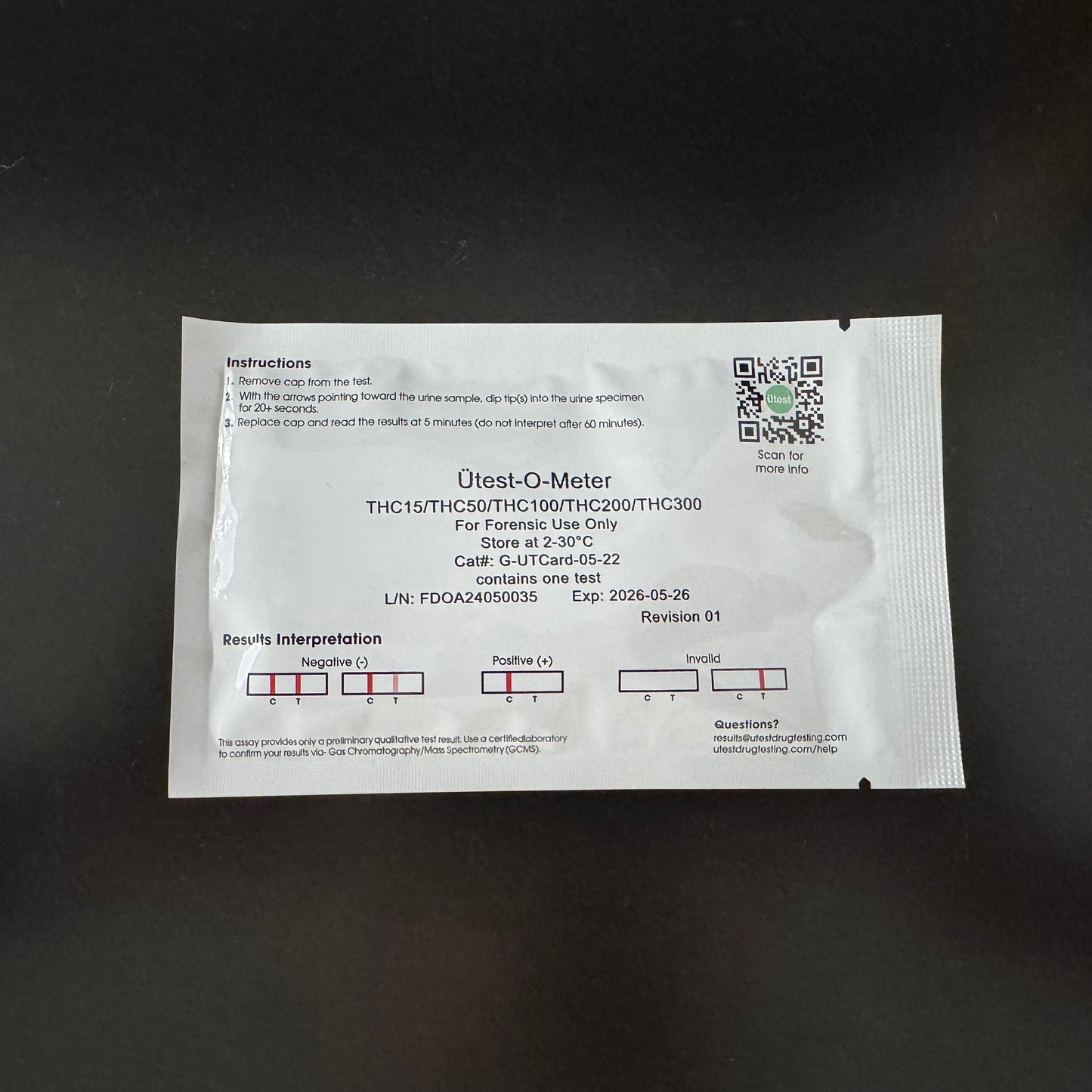 UTest - 居家五級檢驗試紙 - O-Meter
