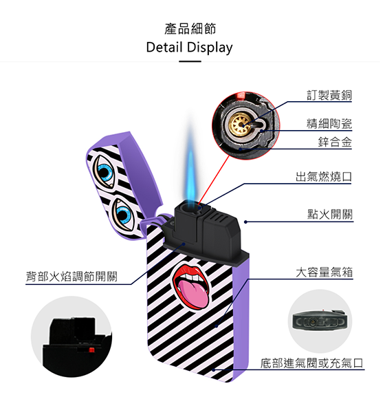 ZENGAZ 防風ライター Tongue Rock |ロックタン