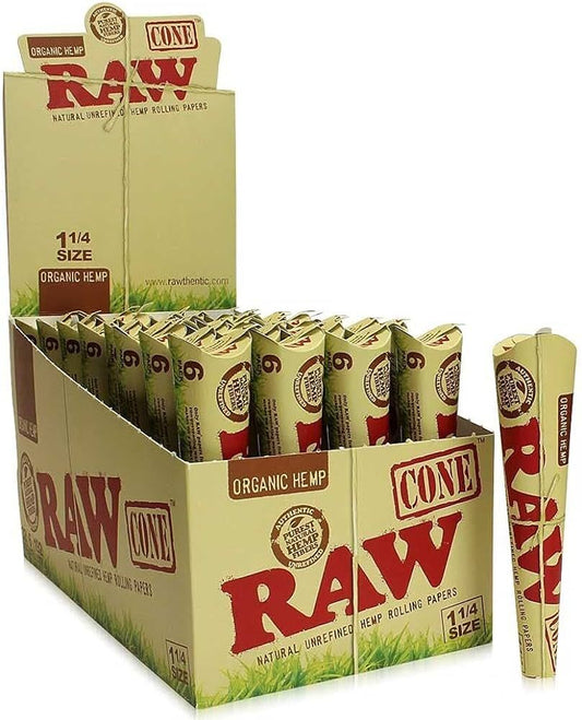 RAW 有機系列 - 1¼ 預捲菸紙（77mm）