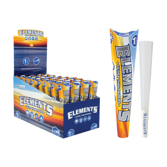 Elements Cones - 1 1/4 預捲煙紙（6入）
