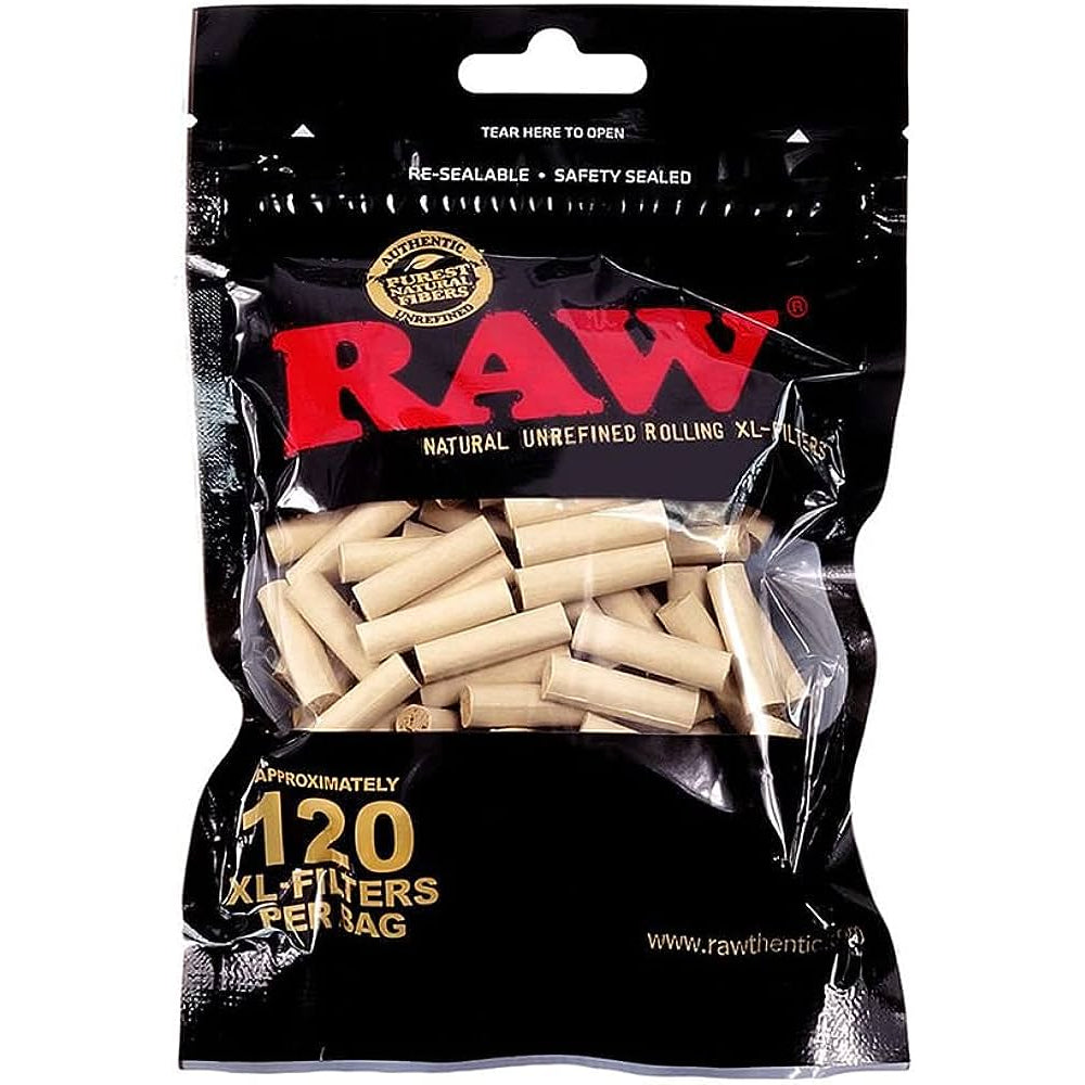 RAW 紙濾嘴 - 天然未漂白手捲菸濾嘴 XL（120入）